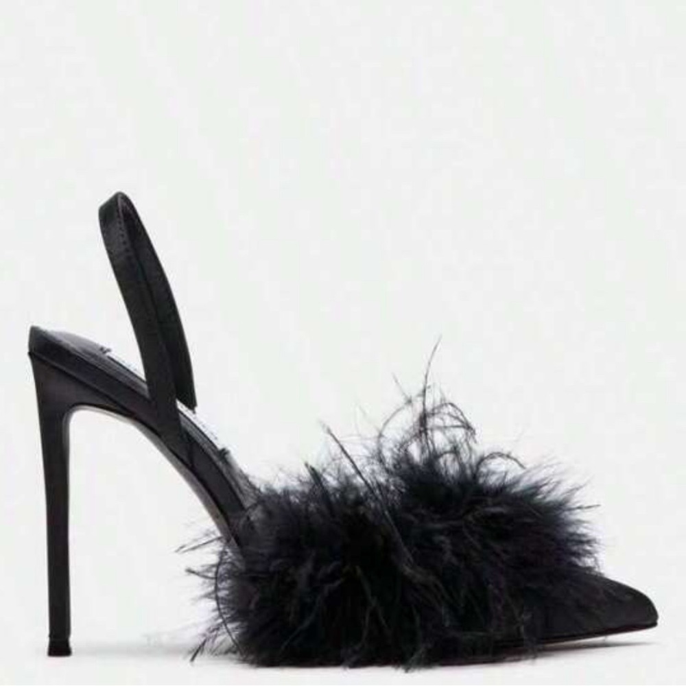 Black Satin Heels